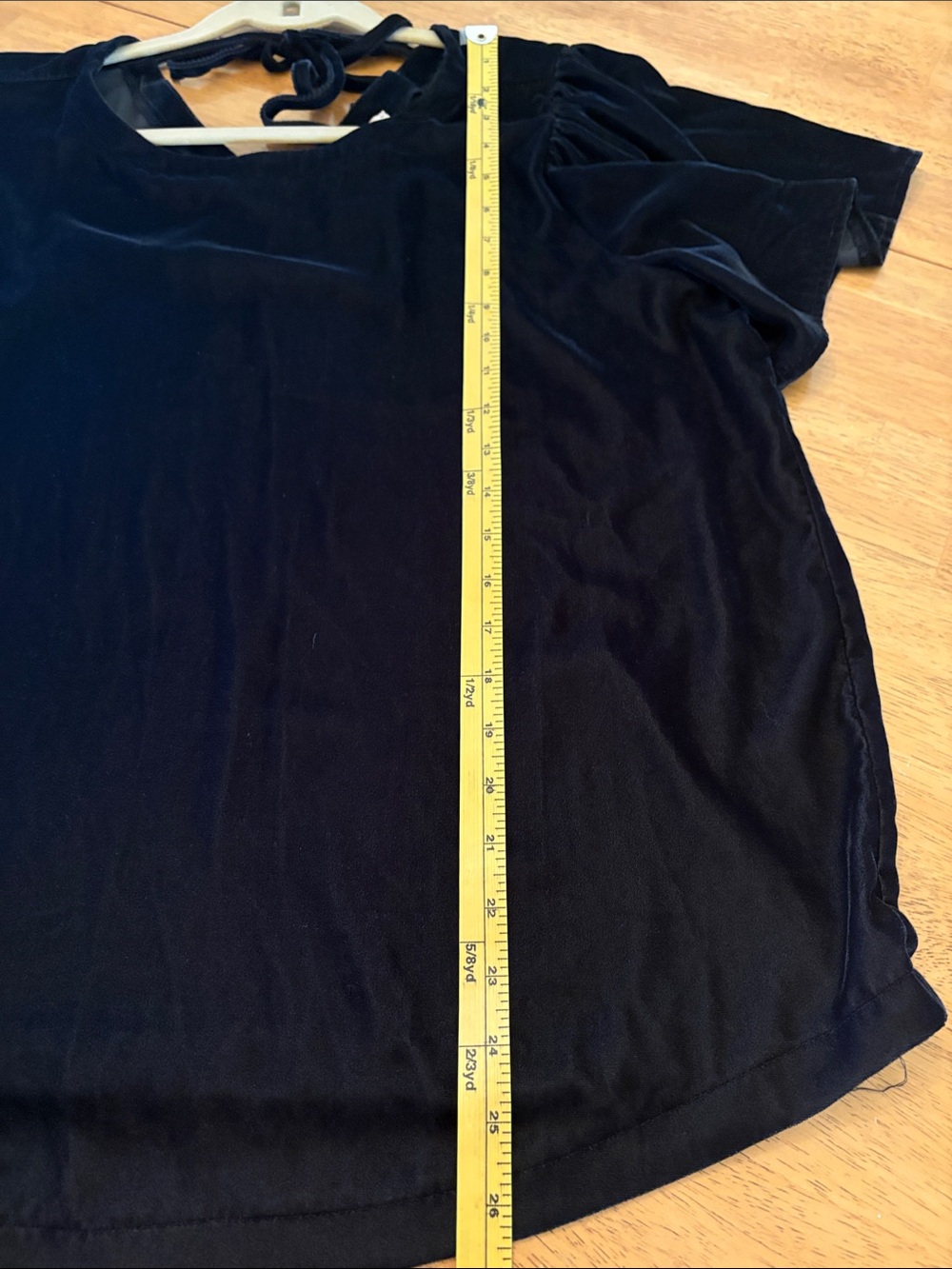LOFT Black Flutter-Sleeve Tie-Back Top - Picture 10 of 11